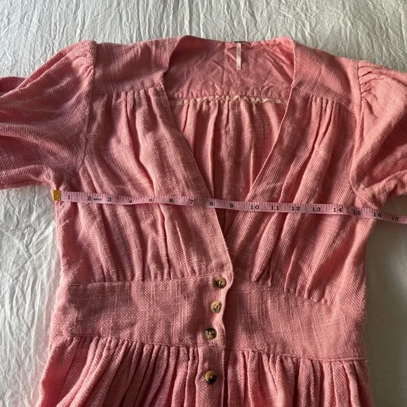 Free People Women’s Love of My Life Cotton Gauze Prairie Festival Pink Dress - Picture 12 of 13